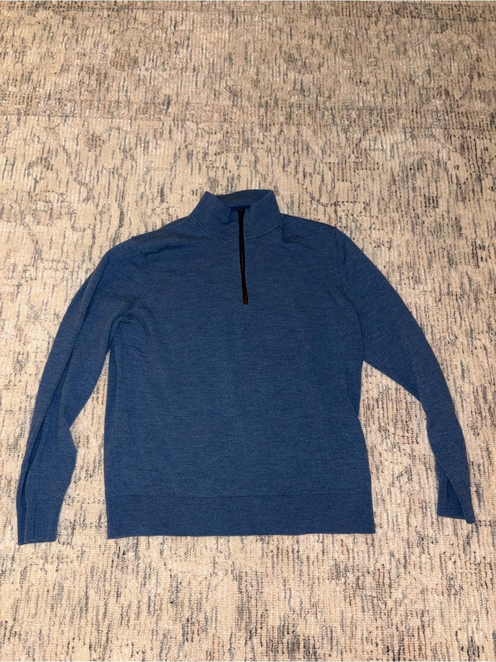 Men's Untuckit Blue Half-Zip Sweater